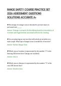 RANGE SAFETY COURSE PRACTICE SET&NewLine;2026 ASSESSMENT QUESTIONS&NewLine;SOLUTIONS ACCURATE A&plus;