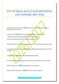 FTC FUNERAL RULE EXAM QUESTIONS&NewLine;AND ANSWERS 100&percnt; PASS