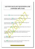 GEN PSYCH EXAM 5 QUESTIONS AND&NewLine;ANSWERS 100&percnt; PASS