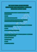 NS 1410 Final Exam Review 2026 &vert; Questions & Answers &vert; Verified Study Guide&NewLine;&NewLine;