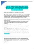 NUR 257 CHRONIC CONDITIONS EXAM 3 FALL 2026&sol;2027 &vert; Galen College of Nursing &vert; Complete Questions 100&percnt; Correct &vert; Latest Version &vert; Pass Guaranteed - A&plus; Graded&NewLine;&NewLine;