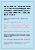 WORKDAY PRO PAYROLL EXAM 2026 UPDATE QUESTIONS AND CORRECT VERIFIED ANSWERS ALREADY GRADED A&plus; &lpar;BRAND NEW VISION&rpar;
