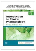 Test Bank for Introduction to Clinical Pharmacology 10th Edition by Constance Visovsky&comma; Cheryl Zambroski & Shirley Hosler &vert; Chapters 1&ndash;20 Complete Guide A&plus; Questions & Answers