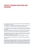 NOTARY TRAINING QUESTIONS AND ANSWERS