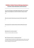 Pennsylvania Motor Vehicle Physical Damage Appraiser Practice Exam Questions and Answers