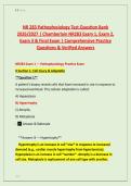 NR 283 Pathophysiology Test Question Bank &NewLine;2026&sol;2027 &vert; Chamberlain NR283 Exam 1&comma; Exam 2&comma; &NewLine;Exam 3 & Final Exam &vert; Comprehensive Practice &NewLine;Questions & Verified Answers