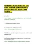 GEORGETTE MODULE 1 ACTUAL TEST&NewLine;BANK 2026 REAL QUESTIONS WITH&NewLine;VERIFIED ANSWERS SUCCESS PREP&NewLine;GRADED A&plus;