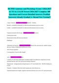 MCPHS Anatomy and Physiology Exam 3 2026-2027 ACTUAL EXAM Newest 2026-2027 Complete 400 Questions and Correct Detailed Answers &lpar;Verified Answers&rpar; Already Graded A&plus; Brand New Version&excl;&excl;