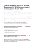 G2 Gas Technician Module 17 Revised Questions with 100&percnt; Correct Answers &vert; Verified &vert; Latest Update 2026&NewLine;&NewLine;