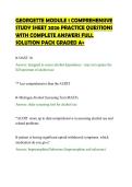 GEORGETTE MODULE 1 COMPREHENSIVE&NewLine;STUDY SHEET 2026 PRACTICE QUESTIONS&NewLine;WITH COMPLETE ANSWERS FULL&NewLine;SOLUTION PACK GRADED A&plus;