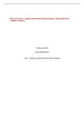 WGU C815 Task 1&colon; Quality Improvement Projects Report &vert; 2026 Update with complete solutions&period;