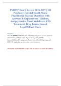 PMHNP Certification Exam 2026-2027&colon; 100 Practice Questions&NewLine;&NewLine;