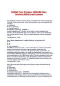 NSG320 Topic 6 Chapter 16 NCLEX Exam Questions With Correct Answers