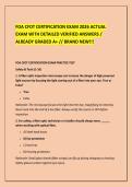 FOA CFOT CERTIFICATION EXAM 2026 ACTUAL &NewLine;EXAM WITH DETAILED VERIFIED ANSWERS &sol; &NewLine;ALREADY GRADED A&plus; &sol;&sol; BRAND NEW&excl;&excl;&excl; 