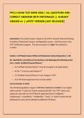 FP511 EXAM TEST BANK 2026 &vert; ALL QUESTIONS AND &NewLine;CORRECT ANSWERS WITH RATIONALES &vert;&vert; ALREADY &NewLine;GRADED A&plus; &vert; LATEST VERSION &lpar;JUST RELEASED&rpar; 