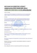 WGU D668 OA ELEMENTARY LITERACY &NewLine;CURRICULUM LATEST EXAM NEW 2026 &lpar; &NewLine;COMPLIED FROM REAL EXAM&rpar; 100&percnt;&vert;SOLVED