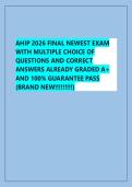 AHIP 2026 FINAL NEWEST EXAM &NewLine;WITH MULTIPLE CHOICE OF &NewLine;QUESTIONS AND CORRECT &NewLine;ANSWERS ALREADY GRADED A&plus; &NewLine;AND 100&percnt; GUARANTEE PASS &NewLine;&lpar;BRAND NEW&excl;&excl;&excl;&excl;&excl;&excl;&excl;&excl;&excl;&rpar;
