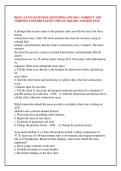 HESI CAT EXAM STUDOC QUESTIONS AND 100&percnt; CORRECT AND &NewLine;VERIFIED ANSWERS LATEST UPDATE 2026-2027 ASSURED PASS
