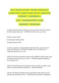 HCA EXAM STUDY GUIDE 2026&sol;2027 &NewLine;COMPLETE QUESTIONS WITH VERIFIED &NewLine;CORRECT ANSWERS &vert;&vert; &NewLine;100&percnt; GUARANTEED PASS &NewLine;<NEWEST VERSION>