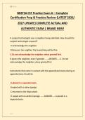 NBSTSA CST Practice Exam A &ndash; Complete &NewLine;Certification Prep & Practice Review &lbrace;LATEST 2026&sol; &NewLine;2027 UPDATE&rcub; COMPLETE ACTUAL AND &NewLine;AUTHENTIC EXAM &vert; BRAND NEW&excl;