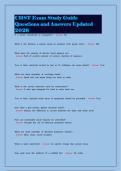 CHST Exam Study Guide Questions and Answers Updated 2026