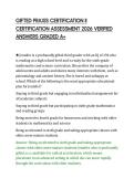 GIFTED PRAXIS CERTIFICATION II&NewLine;CERTIFICATION ASSESSMENT 2026 VERIFIED&NewLine;ANSWERS GRADED A&plus;&NewLine;