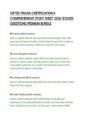 GIFTED PRAXIS CERTIFICATION II&NewLine;COMPREHENSIVE STUDY SHEET 2026 SOLVED&NewLine;QUESTIONS PREMIUM BUNDLE