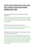 GIFTED PRAXIS CERTIFICATION II FINAL PAPER&NewLine;2026 COMPLETE QUESTIONS ANSWERS&NewLine;PREMIUM STUDY GUIDE