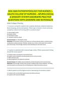 NSG 3280 PATHOPHYSIOLOGY FOR NURSES I &ndash; GALEN COLLEGE OF NURSING &ndash; NEUROLOGICAL & SENSORY SYSTEM DISORDERS PRACTICE QUESTIONS WITH ANSWERS AND RATIONALES