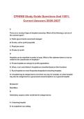 CPHIMS Study Guide Questions And 100- Correct Answers 2026-2027&period;