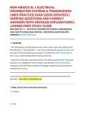 NEW MEXICO EL 1 ELECTRICAL DISTRIBUTION SYSTEMS & TRANSMISSION LINES PRACTICE EXAM &lpar;2026 UPDATED&rpar; &vert; VERIFIED QUESTIONS AND CORRECT ANSWERS WITH DETAILED EXPLANATIONS &vert; LICENSE PREP STUDY GUIDE