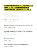 GLOBUS SIMULATION QUIZ ONE PRACTICE&NewLine;EXAM PAPER 2026 COMPREHENSIVE&NewLine;QUESTIONS AND SOLUTIONS GRADED A&plus;