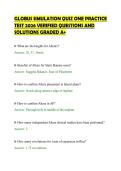 GLOBUS SIMULATION QUIZ ONE PRACTICE&NewLine;TEST 2026 VERIFIED QUESTIONS AND&NewLine;SOLUTIONS GRADED A&plus;