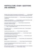 HORTICULTURE&colon; EXAM 1 QUESTIONS AND ANSWERS
