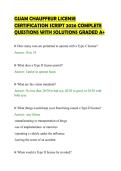GUAM CHAUFFEUR LICENSE&NewLine;CERTIFICATION SCRIPT 2026 COMPLETE&NewLine;QUESTIONS WITH SOLUTIONS GRADED A&plus;