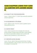 GUAM CHAUFFEUR LICENSE STUDY GUIDE&NewLine;2026 QUESTIONS WITH ANSWERS GRADED&NewLine;A&plus;