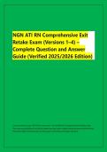 NGN ATI RN Comprehensive Exit &NewLine;Retake Exam &lpar;Versions 1&ndash;4&rpar; &ndash;&NewLine;Complete Question and Answer &NewLine;Guide &lpar;Verified 2025&sol;2026 Edition&rpar;