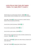 Activity Director Study Guide with Complete Solution &vert; New Update 2026&sol;27 &vert; Graded A&plus;