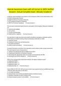 Hazmat Awareness Exam with all Correct & 100&percnt; Verified Answers &vert;Actual Complete Exam &vert;Already Graded A&plus;