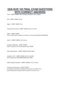 2026 NUR 160 FINAL EXAM QUESTIONS&NewLine;WITH CORRECT ANSWERS
