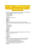 ATI Nutrition Chapters 1&ndash;4&comma; 12 & 14 Proctored Exam 2026&ndash;2027 &ndash; 200 Verified Questions and Answers &vert; Nursing Nutrition Exam Study Guide &vert; Graded A&plus; &vert; 100&percnt; Pass Guaranteed