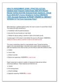 HEALTH ASSESSMENT EXAM 1 PRACTICE ACTUAL &NewLine;Updated most Frequent Tested Exam 2026 WITH Recent &NewLine;Newest Verified And Well Analyzed Exam Questions  &lpar;Actual &NewLine;Exam 2026-2027&rpar; Correct Detailed & Verified ANSWERS &NewLine;&lpar;100&percnt; Accurate Solutions&rpar; ALREADY GRADED A&plus;&vert;&vert;