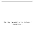 Voordeelbundel Volledige Samenvatting van Psychologische Interventies en Mensbeelden &vert; 2025&sol;26 &vert; Hannelore Bruurs