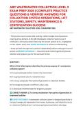ABC WASTEWATER COLLECTION LEVEL 3 EXAM PREP 2026 &vert; COMPLETE PRACTICE QUESTIONS & VERIFIED ANSWERS FOR COLLECTION SYSTEM OPERATIONS&comma; LIFT STATIONS&comma; SAFETY&comma; MAINTENANCE & CERTIFICATION SUCCESS