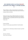 DCF CERTIFICATION CAAN EXAM 2026-2027 QUESTIONS AND CORRECT ANSWERS GRADED A&plus;
