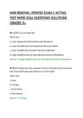 HAIR REMOVAL UPDATED EXAM 2 ACTUAL&NewLine;TEST PAPER 2026 QUESTIONS SOLUTIONS&NewLine;GRADED A&plus;&NewLine;