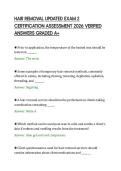 HAIR REMOVAL UPDATED EXAM 2&NewLine;CERTIFICATION ASSESSMENT 2026 VERIFIED&NewLine;ANSWERS GRADED A&plus;