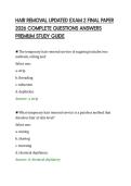 HAIR REMOVAL UPDATED EXAM 2 FINAL PAPER&NewLine;2026 COMPLETE QUESTIONS ANSWERS&NewLine;PREMIUM STUDY GUIDE&NewLine;
