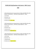 EEOB 2520 Final Questions And Answers &sol; 100&percnt; Correct 2026