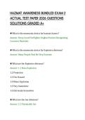 HAZMAT AWARENESS BUNDLED EXAM 2&NewLine;ACTUAL TEST PAPER 2026 QUESTIONS&NewLine;SOLUTIONS GRADED A&plus;